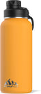 Hydrapeak 32 oz Insulated Water Bottle with Chug Lid - Reusable Leak Proof Stainless Steel Water Bottles, Double Wall Vacuum Insulation | 24 Hours Cold and 12 Hours Hot (Mango)
