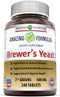 Amazing Nutrition Brewers Yeast Tablets - 7.5 Grain Capsule 500mg 240 Tablets - Supports Healthy Digestion * Promotes Heart Health