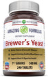 Amazing Nutrition Brewers Yeast Tablets - 7.5 Grain Capsule 500mg 240 Tablets - Supports Healthy Digestion * Promotes Heart Health