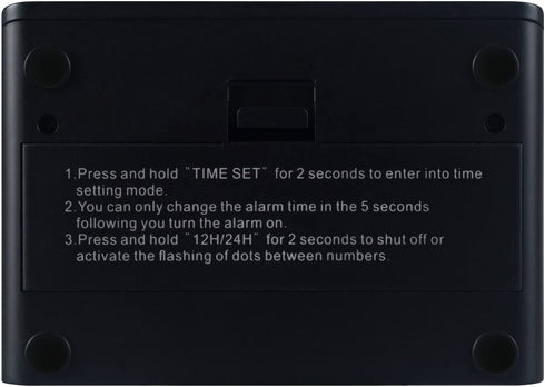 Battery Operated Only Cordless LED Electronic Alarm Clock with Clear Voice Recording Alarm,1.2 inch Red Numbers Display