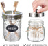 CERBIOR Mason Jar Bathroom Accessories Set 4Pcs,Lotion Soap Dispenser &2 Apothecary Jars &Toothbrush Holder,Bathroom Home Decor Craft. Nickel