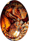 Lava Dragon Egg Fire Pocket Dragon, Luminous Dream Crystal Transparent Dragon Egg, Handmade Sculpture Fire Pocket Dragon Souvenir, Resin Sculpture Desktop Ornaments (red1)