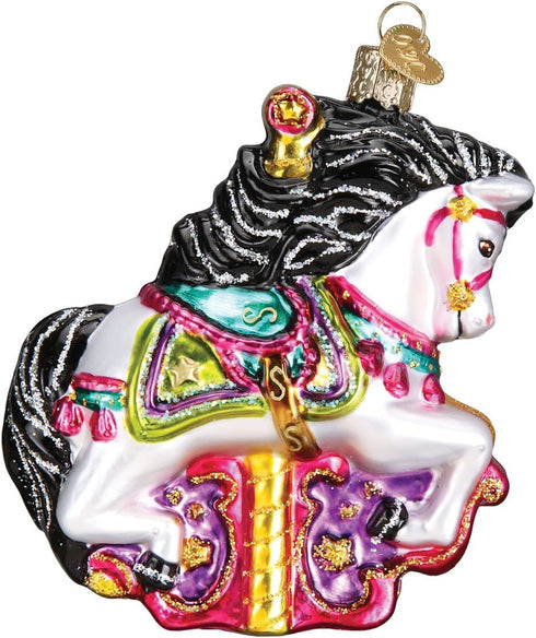Old World Christmas Selection Glass Blown Ornaments for Christmas Tree, Carousel Horse