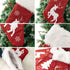 NIGHT-GRING Christmas Stockings, 4 Pcs 20" Big Xmas Stockings, Burlap Style Snowflake,Christmas Tree and elk and Plush Faux Fur Cuff Stockings, for Family Holiday Xmas Party Decorations (White-Fluff)