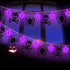 Halloween String Lights Decoration Battery Operated LED Spider String Lights with Twinkle Skeleton Banner for Halloween Garden Indoor, Porch Outdoor Decorations