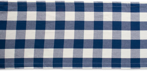 DII Buffalo Check Collection, Classic Farmhouse Table Runner, 14x108, Navy & Cream