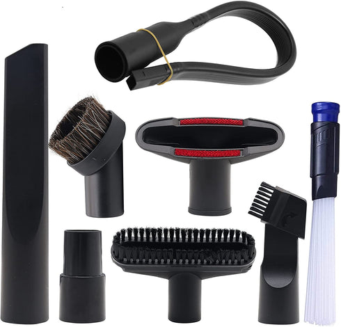 Alrens 1 1/4" Shop Vacuum Attachments Brushes for Shop Vac Accessories 1/4 inch 1 3/8 inch Vacuum Cleaner Accessories, Set of 8