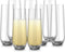 Stemless Champagne Flutes, by Kook, Durable Glass, Mimosa, Cocktail Glasses Set, Prosecco Wine Flute, Water Glasses, Highball Glass, Bar Glassware, Toasting Wedding Glasses, Set of 8, 10.5oz