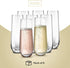 Stemless Champagne Flutes, by Kook, Durable Glass, Mimosa, Cocktail Glasses Set, Prosecco Wine Flute, Water Glasses, Highball Glass, Bar Glassware, Toasting Wedding Glasses, Set of 8, 10.5oz