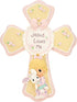 Precious Moments, Jesus Loves Me, Girl Resin Cross With Stand, 132402