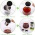 2 Pieces Tea Infusers with Tea Scoop Stainless Steel Tea Strainer Folding Handle Tea Filter Fine Mesh Strainer Brewing Basket with Silicone Lid for Loose Leaf Tea
