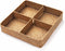 Woven Seagrass Storage Basket with 4 Divided Sections, Wicker Basket Bin Organizer Divider for Drawer / Closet / Shelf / Dresser