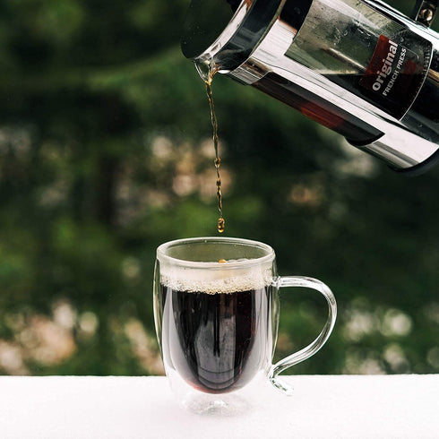 2-Pack 12 Oz Double Walled Glass Coffee Mugs with Handle by Snute, Insulated Coffee Cups, Clear Borosilicate Glass Mugs, Perfect for Cappuccino,Tea,Latte,Hot Beverage - Gift for Coffee Lover