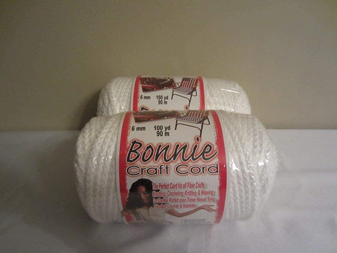 Pepperell BB6-100-001 6mm Bonnie Macramé Craft Cord, 100-Yard, White