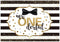Allenjoy Mr Onederful Happy 1st Birthday Backdrop Gold Glitter Dot Black White Stripe Bow Tie Little Man First Bday Party Cake Table Decoration Banner Background 7x5ft Photo Shoot Booth Props Banner