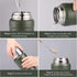 ZTXPRO Thermos Food Jar Insulated Lunch Container for Hot & Cold Food 27 oz Stainless Steel Wide Mouth Soup Thermos with Folding Spoon for School/Work/Travel/Outgoing - Olive