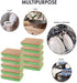 Natural Plant-Based Scrub Sponge by Scrub-it, Non-Scratch, Biodegradable scrubbing sponges with a Tough Anti-Bacterial scouring pad for Kitchen and Bathroom 24 Pack