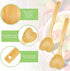 2 Pieces Heart Shaped Bamboo Spoon Set for Valentine's Day, 12.2 Inch Long Handle Wooden Kitchen Utensils Wooden Serving Mixing Spoon for Cooking Baking Stirring