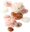 Vidal Crafts 20 PCS Dusty Pink, Rose Gold, Ivory, Pastel Grey, Tissue Paper Pom Poms Kit, 14", 10", 8", 6", Tissue Paper Flowers for Wedding, Birthday, Bridal Shower, Bachelorette, Baby Shower D©cor