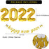ORDA New Years Eve Party Supplies 2022, 47PCS Happy New Year Decorations Including Gold-Glitter Happy New Year Banner, 2022 Gold Foil Number Balloons, Black and Gold Confetti Balloons, Star Balloons, 4D Balloons
