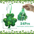 Ahzemepinyo 24 Pieces St. Patrick 's Day Shamrock Hanging Ornament Good Luck Clover Felt Ornament Shamrock Decoration for Tree Table Shelf Festival Party De
