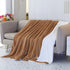 SOCHOW Waffle Sherpa Fleece Throw Blanket, Super Soft Fuzzy Warm, Lightweight Fluffy Reversible Plush Blanket for Bed Sofa Couch, 50 x 60 Inches Camel
