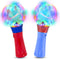 ArtCreativity Easter Gifts for Kids, Red & Blue Light Up Orbiter Spinning Wands, Sensory Toys for Toddlers, Set of 2, 7" LED Spin Toy, Autistic Children, Boys, Girls, Birthday, Classroom Prizes