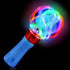 ArtCreativity Easter Gifts for Kids, Red & Blue Light Up Orbiter Spinning Wands, Sensory Toys for Toddlers, Set of 2, 7" LED Spin Toy, Autistic Children, Boys, Girls, Birthday, Classroom Prizes