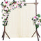 Champagne Tulle Sheer Backdrop Curtains for Parties Birthday Wedding Ceremony Bridal Shower Baby Shower Photo Booth Background Wall Decorations 10 ft X 7 ft