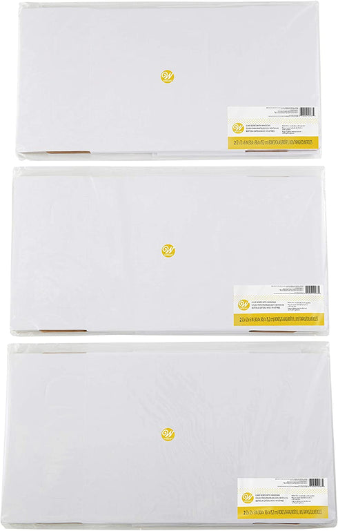 Wilton 12-Inch Cake Boxes with Windows for 10-Inch Cakes, White, 6-Count