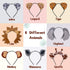 Jungle Safari Zoo Animals Headbands Birthday Party Favor Monkey Rhinoceros Elephant Lion Giraffe Tiger Zebra Leopard Hair Hoop for Kids Adults