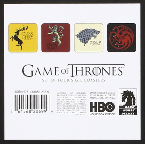 Game of Thrones: House Sigil Coaster Set