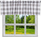 2 Pack Buffalo Check Plaid Cotton Window Valances White and Grey Farmhouse Design Window Treatment Lined Decor Curtains Rod Pocket Valances for Kitchen/Living Room 16" x 56"