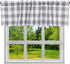 2 Pack Buffalo Check Plaid Cotton Window Valances White and Grey Farmhouse Design Window Treatment Lined Decor Curtains Rod Pocket Valances for Kitchen/Living Room 16" x 56"