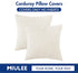MIULEE Pack of 2 Decorative Throw Pillow Covers Soft Corduroy Solid Outdoor Pillow Cases Spring Cream White Pillowcases for Couch Cushion Sofa Bedroom 20 x 20 Inch