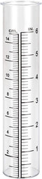 Litake 6" Capacity Plastic Rain Gauge Replacement Tube for Yard Garden Outdoor, Overall Size 7.2in x 1.4in and Weather-Resistant