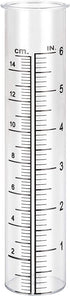 Litake 6" Capacity Plastic Rain Gauge Replacement Tube for Yard Garden Outdoor, Overall Size 7.2in x 1.4in and Weather-Resistant