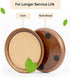 Drink Coasters,4 Cup Coasters for Drinks Absorbent Cork Coasters Set,Natural Wood Stackable Reusable Coasters for Home Office Coffee Bar Table,Rustic Housewarming Gifts for New Home Friends (4 Pack)