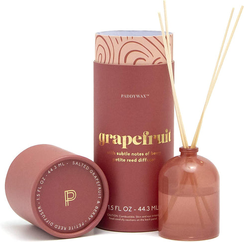 Paddywax Petite Collection Scented Oil Reed Diffuser, Mini - 1.5-Ounce, Rose-Grapefruit