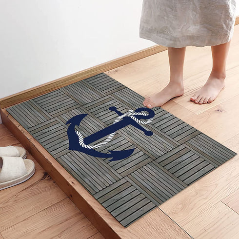 Doormats Entrance Rugs Sketch Beach Coco Entryway Door Mats Nature Hand Painted Floor Mats Apartment Office Front Door 23.6 x 15.7 inches
