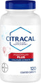 Citracal Maximum Plus, Highly Soluble, Easily Digested, 650 mg Calcium Citrate With 1000 IU Vitamin D3, Bone Health Supplement for Adults, Caplets, 120 Count