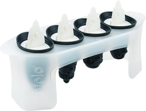 Tovolo Ice Pop, Flexible Silicone Freezer Molds Set of 4 Unique Penguins, Popsicle Makers With Reusable Sticks, Dishwasher-Safe & BPA-Free, White