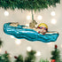 Old World Christmas Swim, Skis and Flippers Glass Blown Ornaments for Christmas Tree, Swimmer