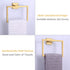 Hand Towel Holder Brushed Gold, Angle Simple SUS304 Stainless Steel Square Towel Ring, Bathroom Towel Hanger for Wall, 7.09-Inch