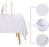 2pack 60x102 Inch White Rectangular Tablecloth in Polyester Fabric for Wedding/Banquet/Restaurant/Parties