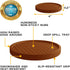 Large Drink Coasters - Absorbs Moisture and Prevents Table Damage, Modern Brown Rubber Coaster with Non-Slip Bottom for Drinking Glasses, 6 Pack