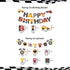 PRATYUS Race Car Birthday Decorations for Kids Boys Let's go Racing Party Supplies With Banner, Welcome Hanger, Car Party Signs, Cake Topper and Checkered Balloons