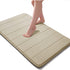 Memory Foam Bath Mat 20" X 32" Coral Velvet Super Non-Slip Rapid Water Absorption Soft and Comfortable Easier to Dry Machine Wash Bathroom Mat, Camel