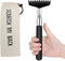 Oversized Portable Extendable Back Scratcher, Upgraded Metal Stainless Steel Telescoping Back Scratcher Tool with Canvas Carrying Bag (Black)