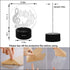 Visual 3D Night light Music Note Toys 2D lamp Xmas Chirstmas Festival Birthday Valentines Day Gift Nursery Bedroom Desk Table Decoration for Baby Kids children Lovers